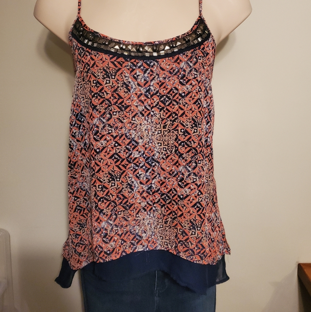 Spaghetti strap  printed cami
